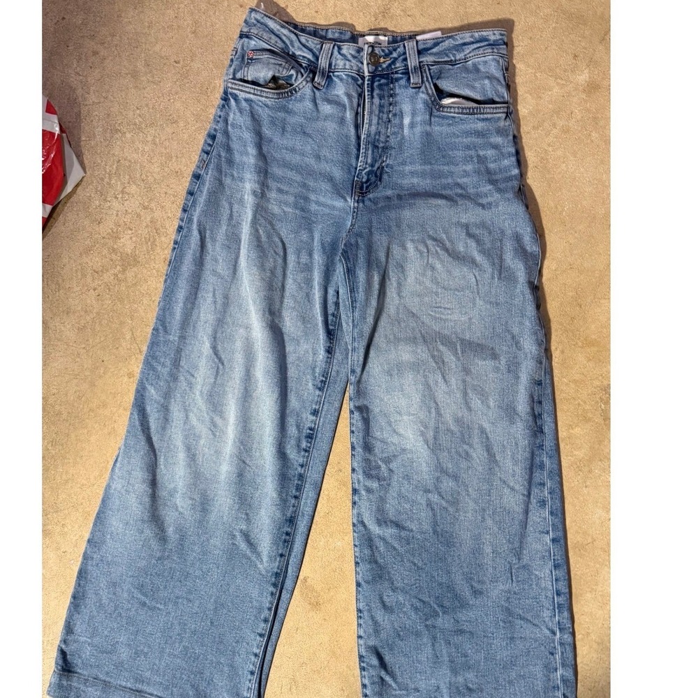 Hudson Wide Leg Jeans Womens Risque Wash High Rise Denim Pants